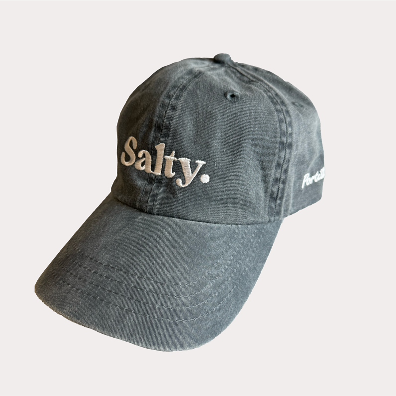 Hat with the word &quot;Salty&quot; on it